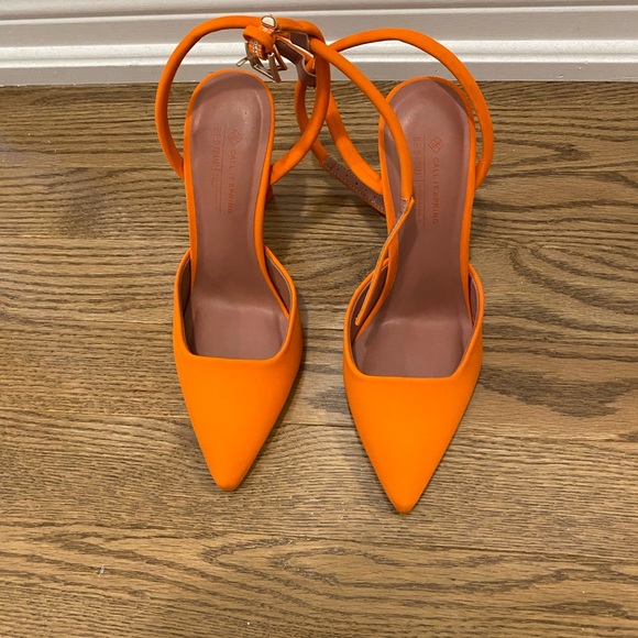 Orange heels from Call it Spring Size 7. - Picture 1 of 6